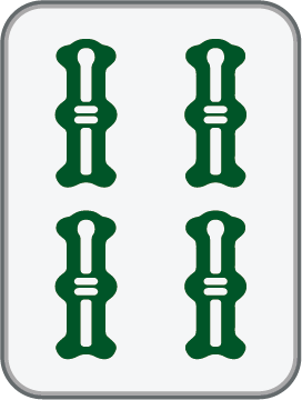 4 Bam mahjong tile, sourced reference artwork