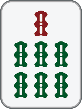 7 Bam mahjong tile, sourced reference artwork