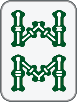 8 Bam mahjong tile, sourced reference artwork